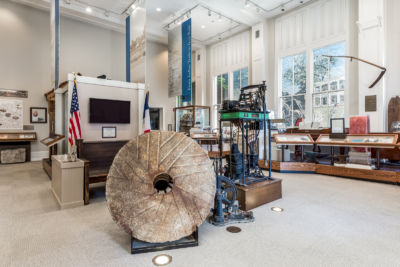 Historic machinery and exhibits inside Legacy Museum on Main in LaGrange.