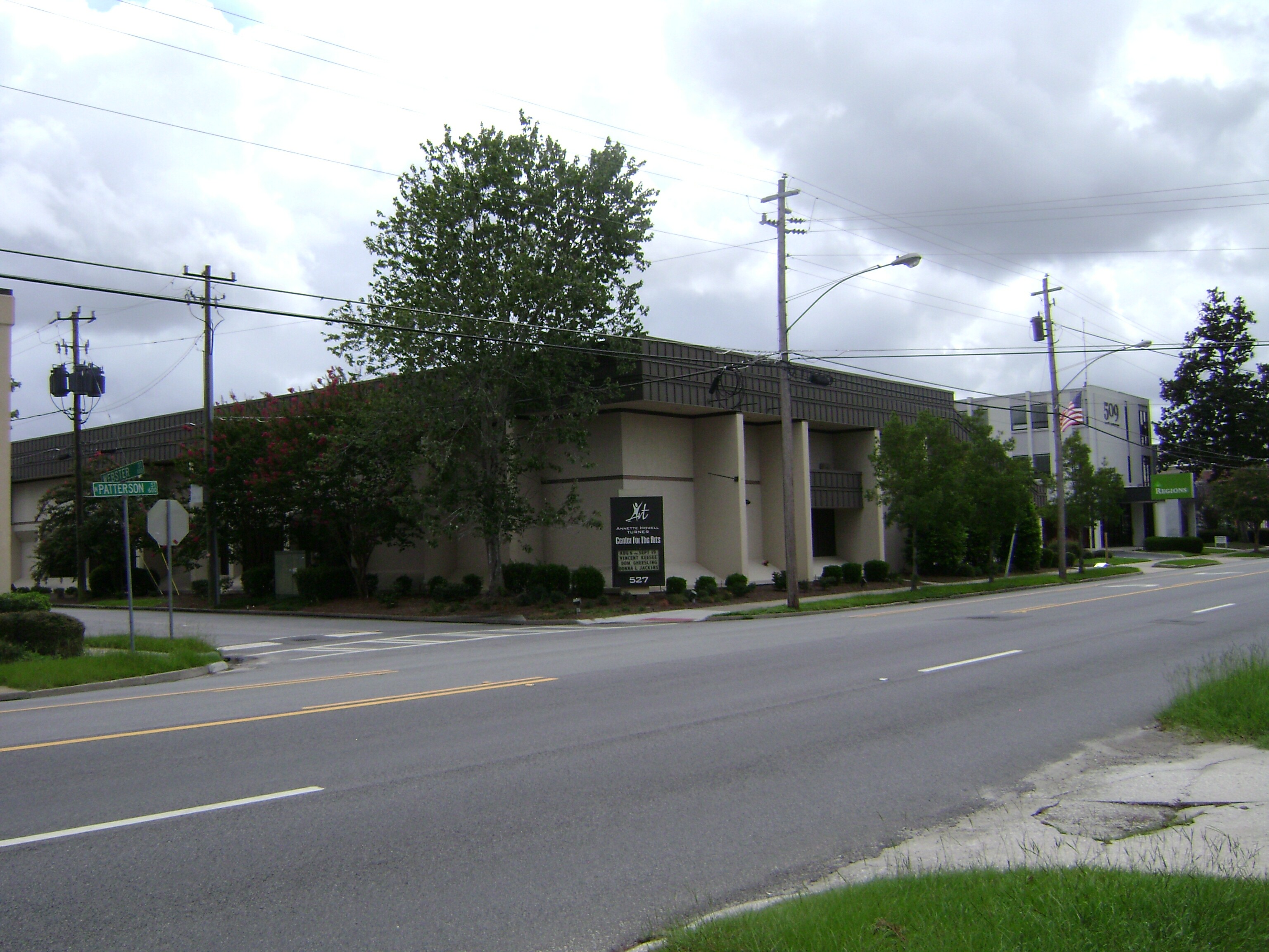 Street view of the Annette Howell Turner Center for the Arts at Patterson Street in Valdosta.