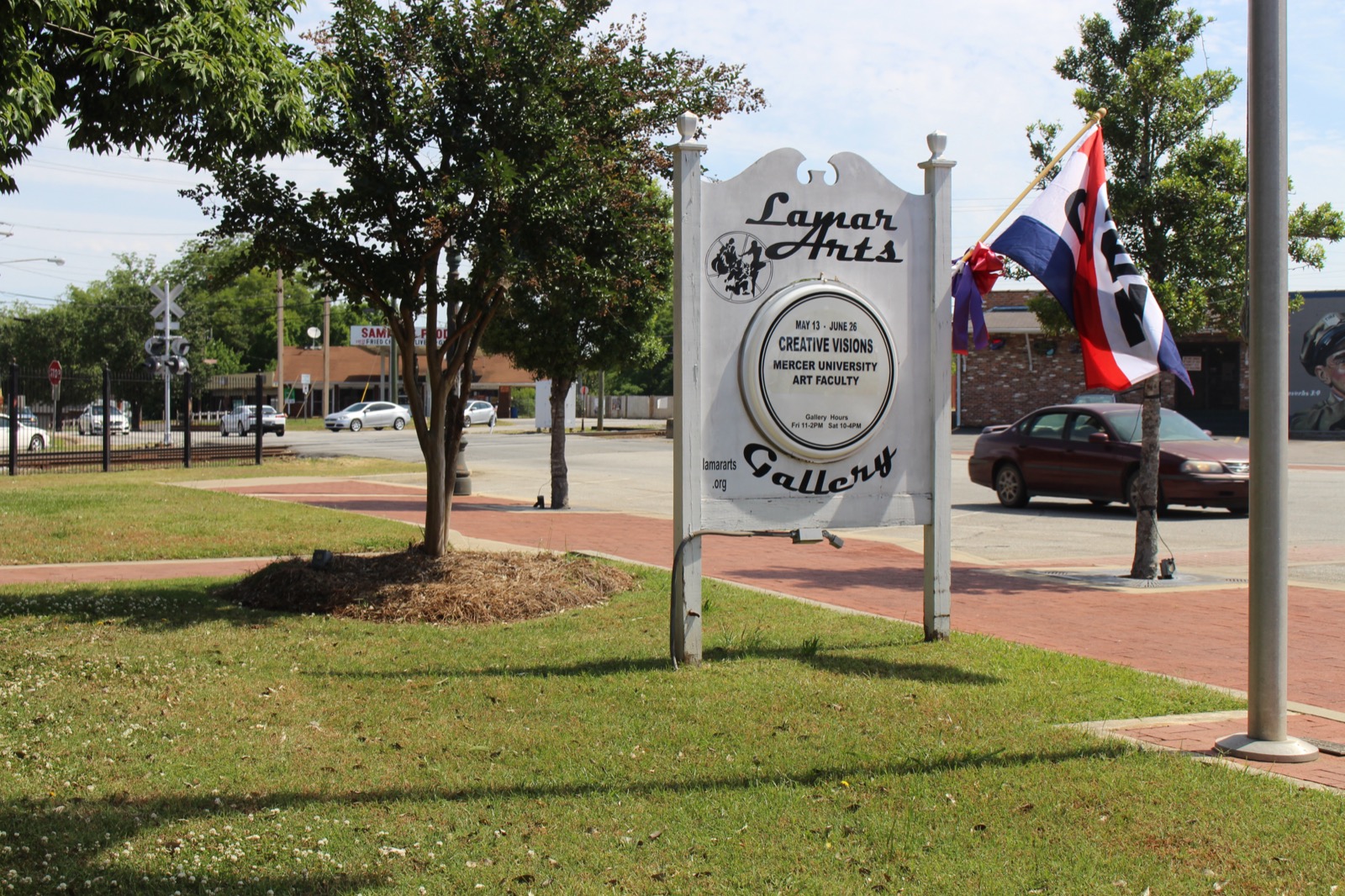 The historic Barnesville depot building used by Lamar Arts as a gallery.